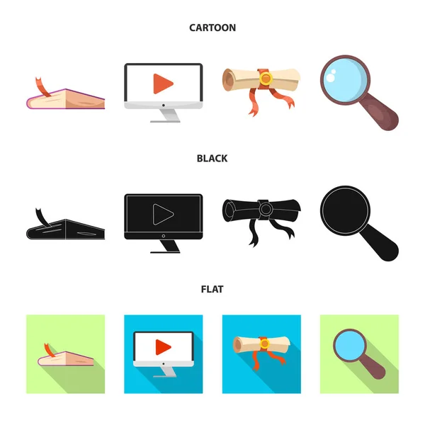 Conception vectorielle du symbole d'éducation et d'apprentissage. Ensemble d'illustration vectorielle de l'éducation et du stock scolaire . — Image vectorielle