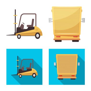 Mal ve kargo işareti vektör Illustration. Ürünler ve ambar stok vektör çizim koleksiyonu.