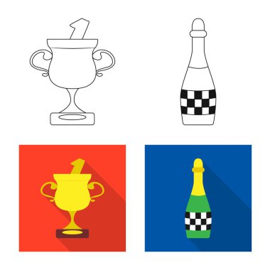 Araba ve ralli sembolü yalıtılmış nesne. Araba ve yarış vektör simgesini hissenin topluluğu.