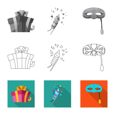 Parti ve Doğum günü simge vektör tasarımı. Parti ve kutlama hisse senedi simgesi için web topluluğu.