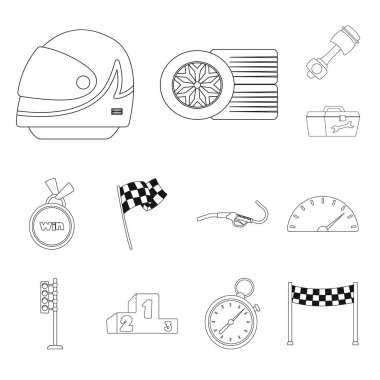 Araba ve ralli simge vektör Illustration. Araba ve yarış hisse senedi simgesi için web topluluğu.