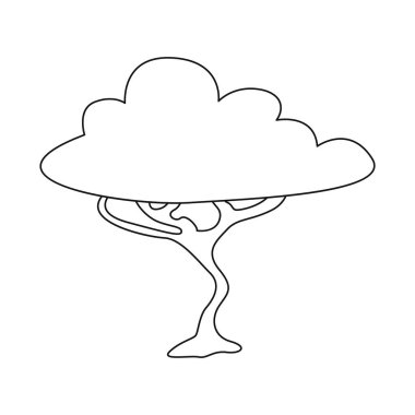 Ağaç ve doğa işaret yalıtılmış nesne. Ağaç ve taç hisse senedi simgesi için web topluluğu.