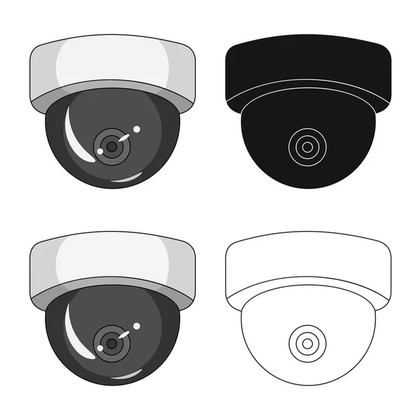 Isolated object of cctv and camera logo. Set of cctv and system stock symbol for web. — Stock Vector