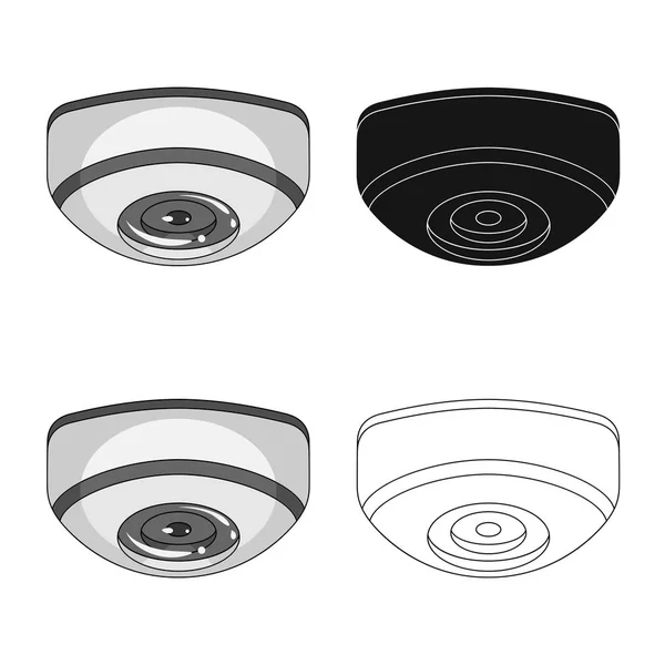 Diseño vectorial de cctv y signo de cámara. Conjunto de cctv y vector de sistema icono para stock . — Vector de stock