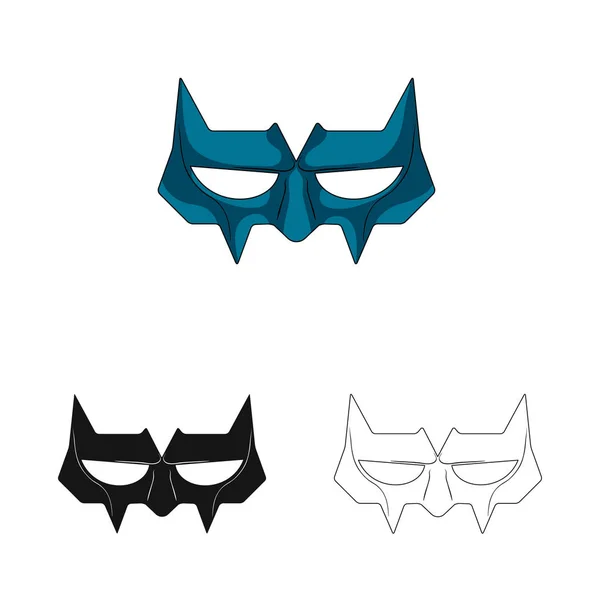 Projekt wektor logo bohatera i maski. Kolekcja bohatera i superbohater symbol giełdowy dla sieci web. — Wektor stockowy