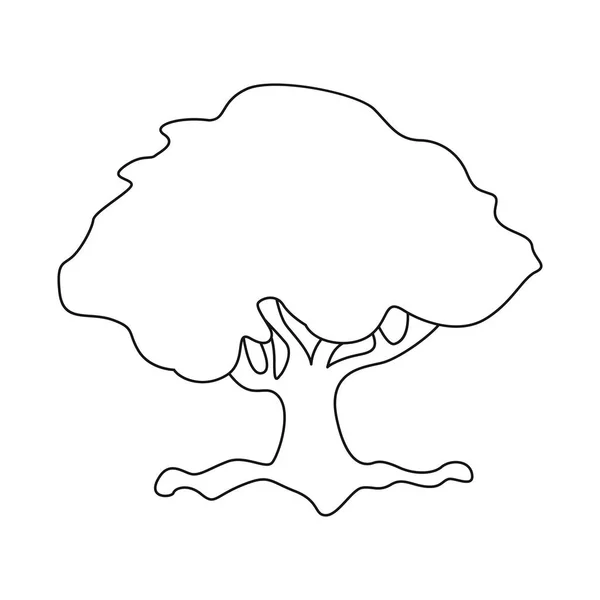 Diseño vectorial del logotipo del árbol y la naturaleza. Colección de árbol y corona símbolo de stock para la web . — Archivo Imágenes Vectoriales