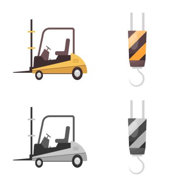 Yalıtılmış nesne mal ve kargo simgesi. Ürünler ve hisse senedi için ambar vektör simge koleksiyonu.