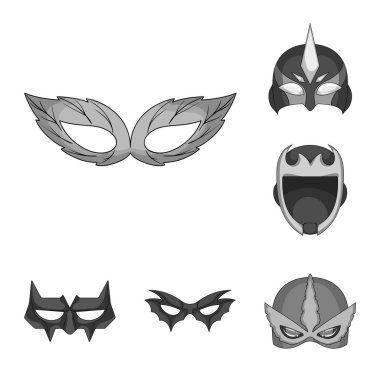 Kahraman ve maske simgesinin vektör tasarımı. Kahraman ve süper kahraman hisse senedi simgesi için web topluluğu.