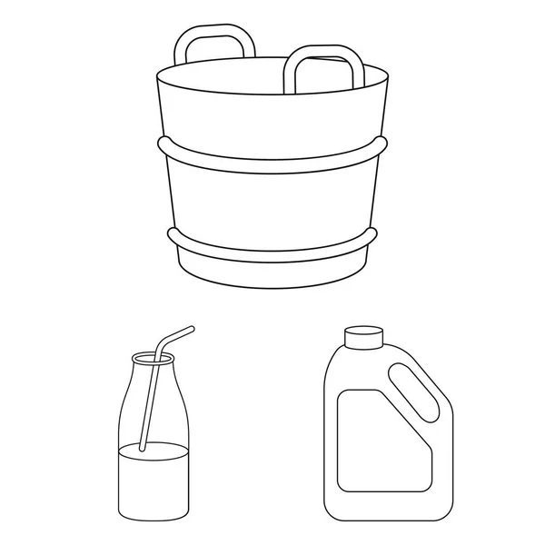 Γάλα εικονίδια διάρθρωσης προϊόντος σετ συλλογής για design.Milk και φαγητό διάνυσμα σύμβολο μετοχής web απεικόνιση. — Διανυσματικό Αρχείο