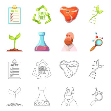 İzole bir nesne ve sembol. Stok için vektör simgesi koleksiyonu.