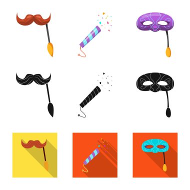 Parti ve Doğum günü simge vektör tasarımı. Parti ve kutlama hisse senedi simgesi için web topluluğu.