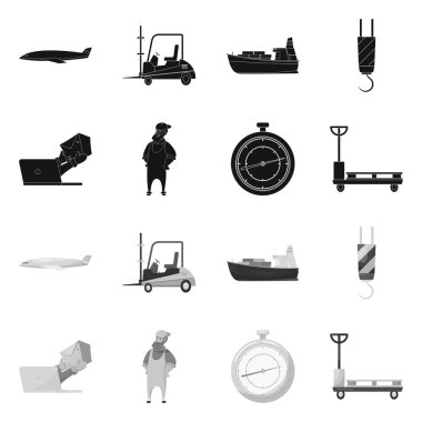 Mal ve kargo simge vektör Illustration. Ürünler ve hisse senedi için ambar vektör simge koleksiyonu.