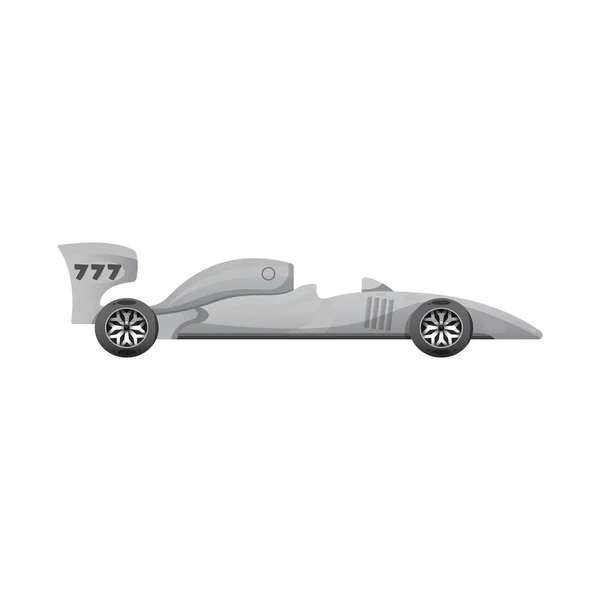 Ilustración vectorial del coche y el símbolo de rally. Conjunto de coche y la raza símbolo de stock para la web . — Vector de stock