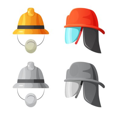 Şapkalar ve kap işareti tasarımını vektör. Şapkalar ve aksesuar hisse senedi vektör çizim.