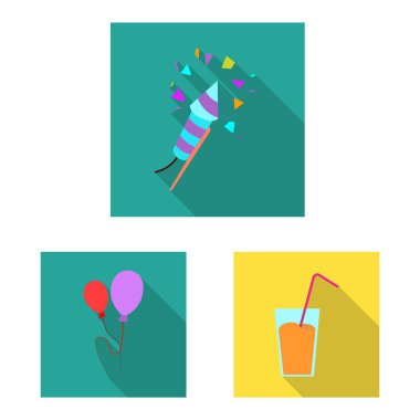 Parti ve Doğum işareti yalıtılmış nesne. Parti ve kutlama hisse senedi simgesi için web topluluğu.