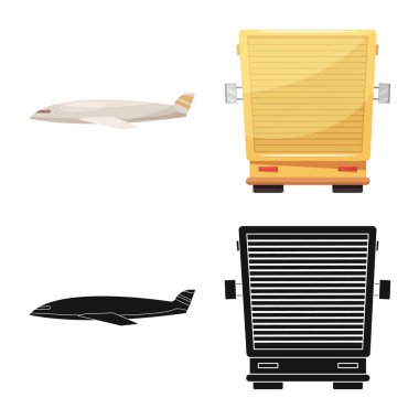 Yalıtılmış nesne mal ve kargo işareti. Ürünler ve hisse senedi için ambar vektör simge kümesi.