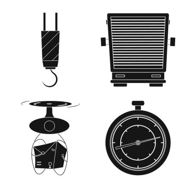 Eşya ve kargo simge vektör tasarımı. Ürünler ve ambar stok vektör çizim.