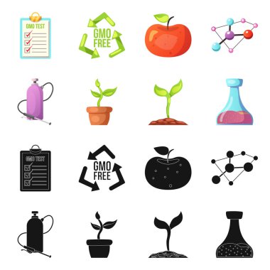 Vektör çizim ve işareti. Ve hisse senedi için vektör simge kümesi.