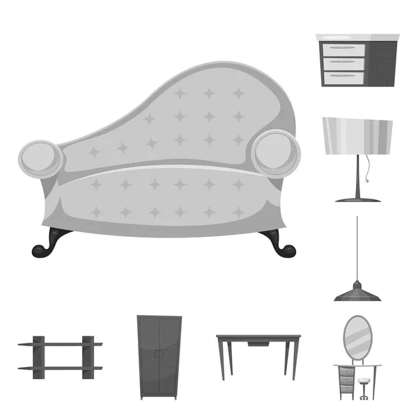 家具和公寓图标的孤立对象。网站家具和家庭股票符号的收集. — 图库矢量图片