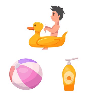 Havuzu ve yüzme işareti tasarımı vektör. Havuzu ve etkinlik hisse senedi vektör çizim topluluğu.