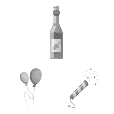 Parti ve Doğum günü sembolü yalıtılmış nesne. Hisse senedi için kutlama ve parti vektör simge kümesi.