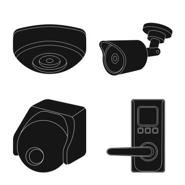 Cctv kamera simgesi vektör Illustration. Cctv ve sistem hisse senedi simgesi için web topluluğu.