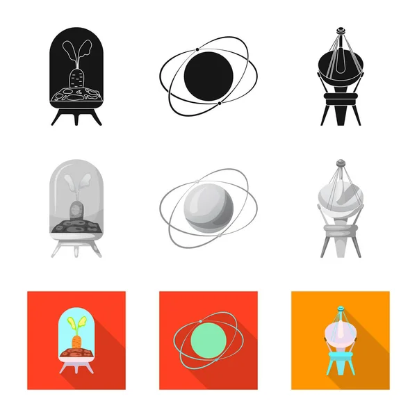 Isolierte Objekt des Mars und Weltraum-Logo. Sammlung von Mars und Planet Stock Vector Illustration. — Stockvektor