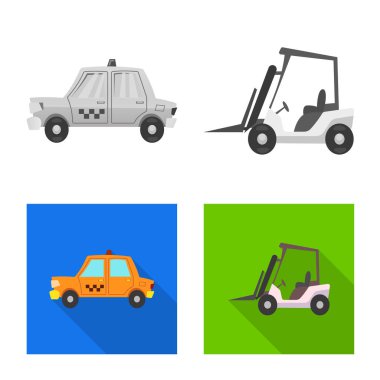 Havaalanı ve uçak işareti vektör tasarımı. Web için Havaalanı ve uçak hisse senedi simgesi kümesi.