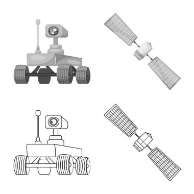 Mars ve uzay simge yalıtılmış nesne. Mars ve gezegen hisse senedi simgesi web için set.