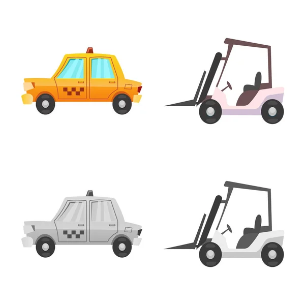 Tow truck pulls a car onto platform Royalty Free Vector