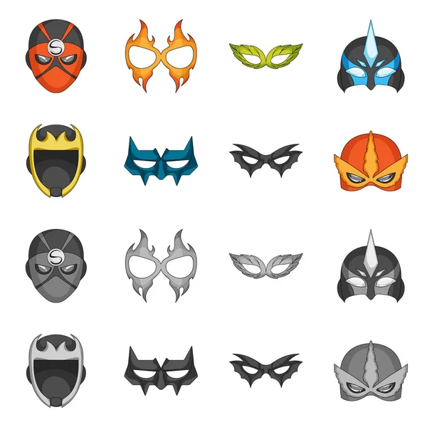 Kahraman ve maske işaret yalıtılmış nesne. Kahraman topluluğu ve hisse senedi için süper kahraman vektör simgesi.