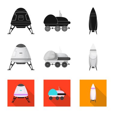 Mars ve uzay logo vektör tasarımı. Mars ve gezegen hisse senedi simgesi için web topluluğu.