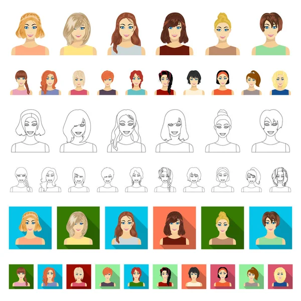 Mulheres s Vestuário desenhos animados ícones na coleção de conjuntos para design.Vestuário Variedades e Acessórios símbolo vetorial ilustração web estoque . —  Vetores de Stock