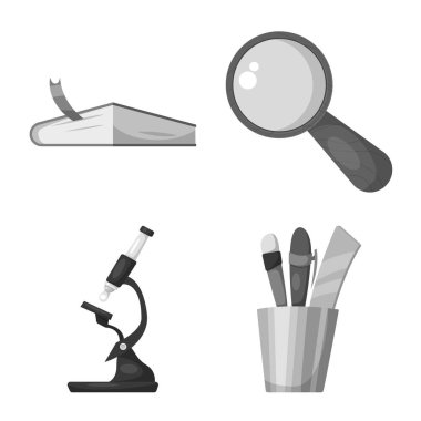 Eğitim ve öğrenme işareti vektör çizimi. Eğitim ve okul hisse senedi vektör çizim.