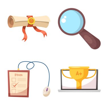 Eğitim ve öğrenme logo vektör çizimi. Eğitim ve okul hisse senedi vektör çizim.