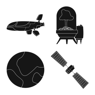 Mars ve uzay logo vektör Illustration. Mars ve dünya hisse senedi vektör çizim.