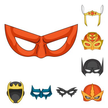 Kahraman ve maske logo vektör tasarımı. Kahraman ve süper kahraman hisse senedi vektör çizim topluluğu.