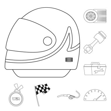 Araba ve ralli logo vektör Illustration. Araba ve yarış hisse senedi vektör çizim topluluğu.