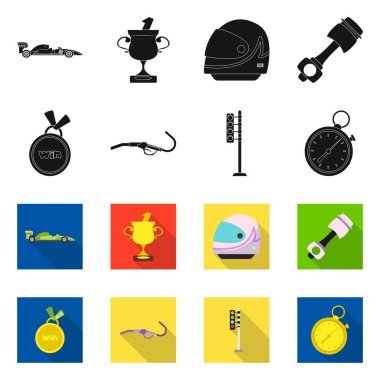 Araba ve ralli işareti yalıtılmış nesne. Araba ve yarış hisse senedi simgesi için web topluluğu.