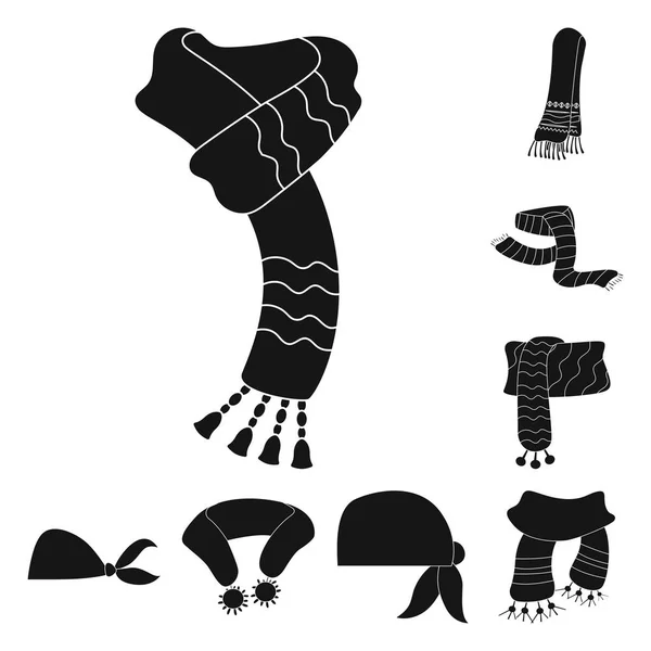 Isoliertes Objekt Aus Schal Und Schal Symbol Kollektion Von Schal — Stockvektor