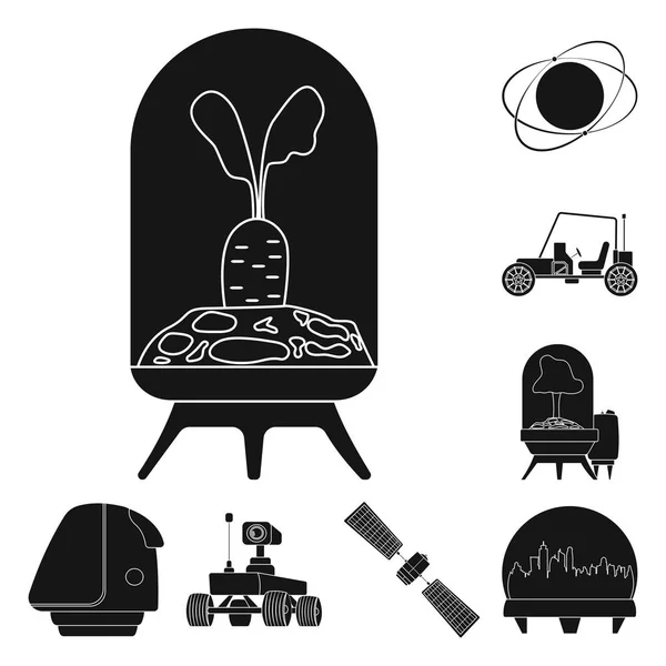 Isoliertes Objekt des Mars und Weltraum-Ikone. Set von Mars und Planet Stock Vektor Illustration. — Stockvektor