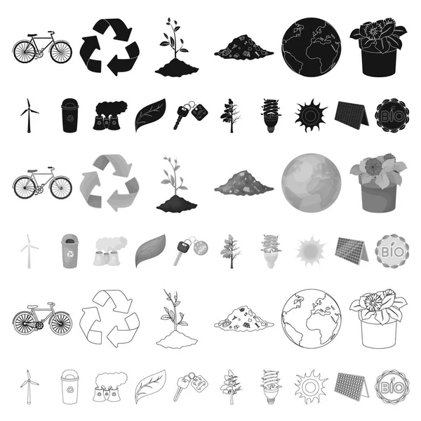 Iconos de dibujos animados Bio y ecología en la colección de conjuntos para el diseño. Un producto ecológicamente puro vector símbolo stock web ilustración . — Archivo Imágenes Vectoriales