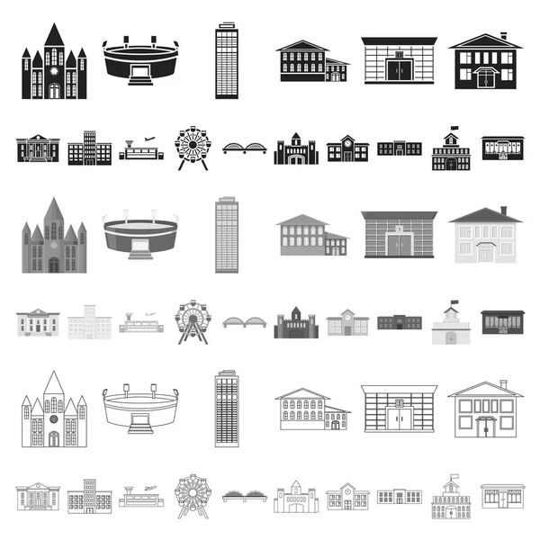 Icônes de dessin animé de réparation de bâtiment dans la collection de jeu pour la conception. Matériel de construction et outils symbole vectoriel illustration web stock . — Image vectorielle