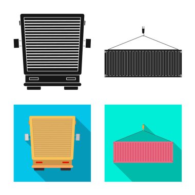 Yalıtılmış nesne mal ve kargo sembolü. Ürünler ve web için ambar hisse senedi simgesi.