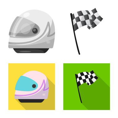 Araba ve ralli işareti yalıtılmış nesne. Hisse senedi için araba ve yarış vektör simge kümesi.