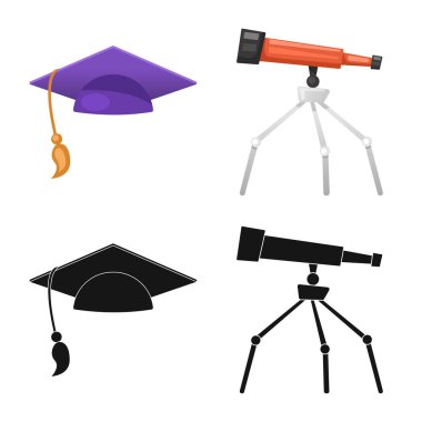 Eğitim ve öğrenme simge vektör Illustration. Eğitim ve okul hisse senedi vektör çizim.