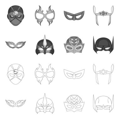 Kahraman ve maske sembolü yalıtılmış nesne. Kahraman ve süper kahraman hisse senedi simgesi için web topluluğu.