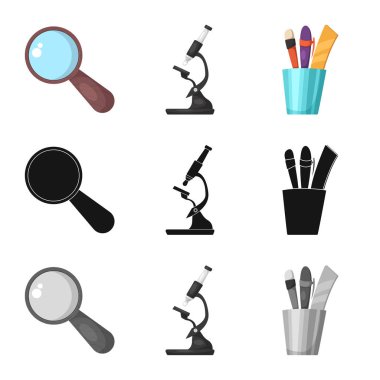 Eğitim ve işaret öğrenme yalıtılmış nesne. Eğitim ve okul vektör simgesini hissenin koleksiyonu.