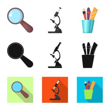 Eğitim ve öğrenme logo izole nesne. Eğitim ve okul hisse senedi simgesi için web topluluğu.