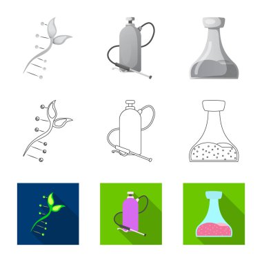 İzole nesnesini ve sembolü. Koleksiyon ve hisse senedi illüstrasyon vektör.